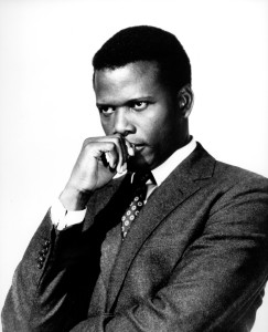 An iconic image of Sydney Poitier.